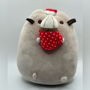 Gund Pusheen Plush Snackable Hot Cocoa Chocolate Christmas Holiday Santa Hat 9"